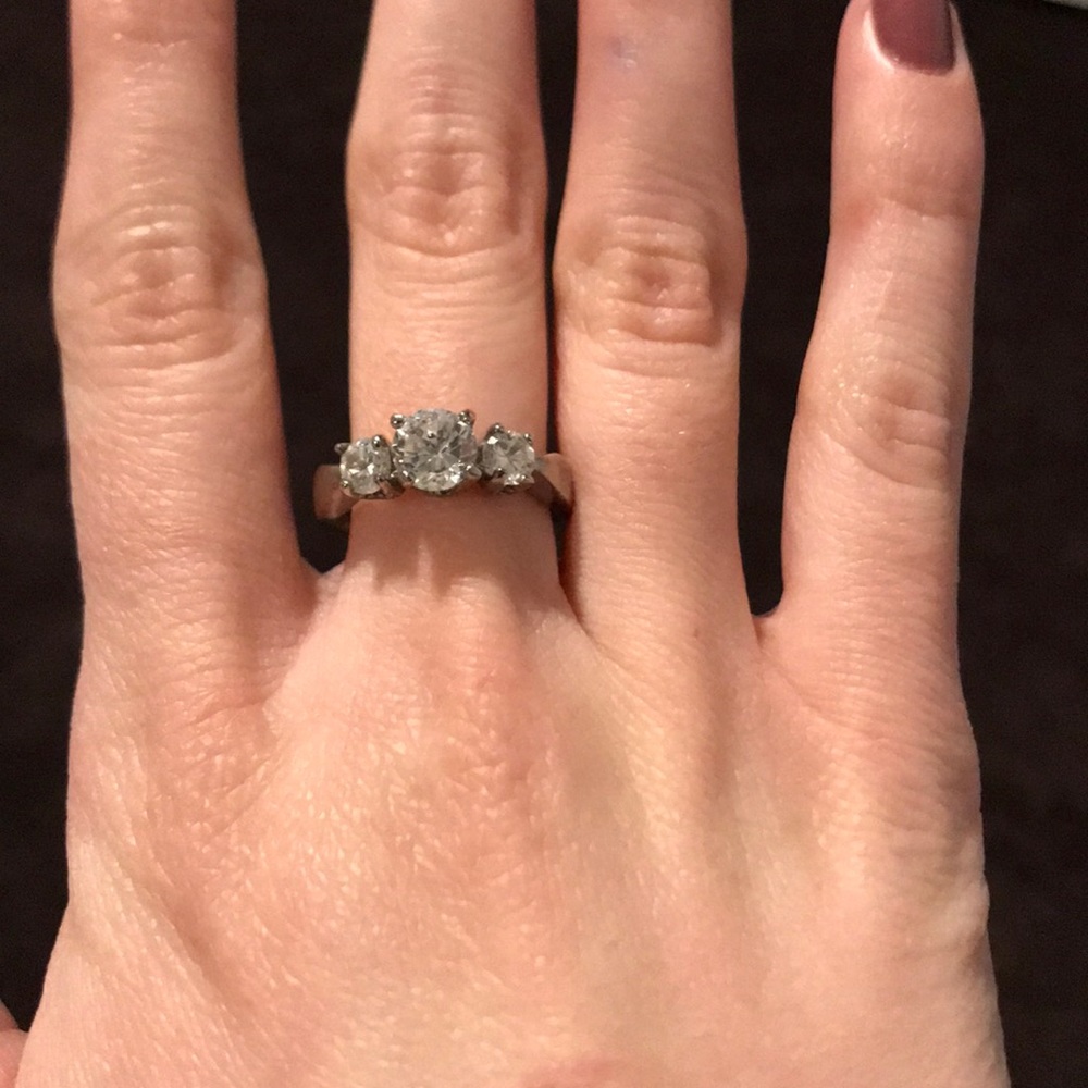 3 Stone Cubic Zirconia Ring